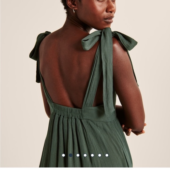 Abercrombie & Fitch Tie strap babydoll midaxi dress - Picture 2 of 6